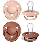 BIBS De Lux silicone pacifiers woodchuck/blush 1×2 pcs, one size