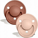 BIBS De Lux silicone pacifiers woodchuck/blush 1×2 pcs, one size