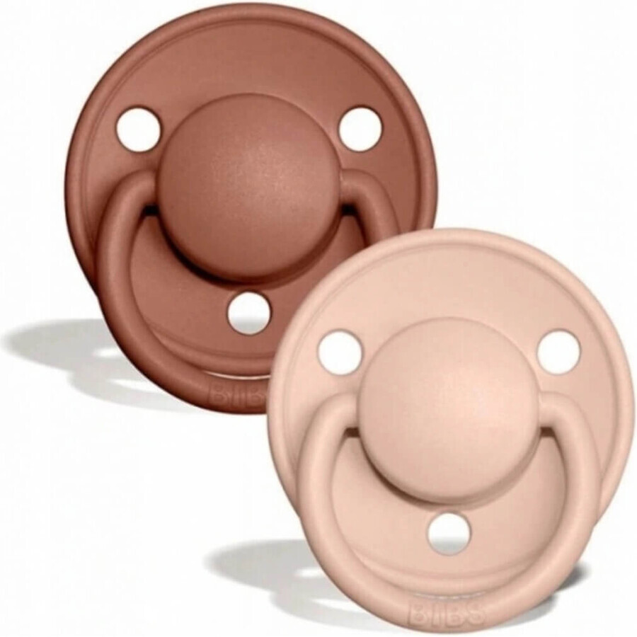 BIBS De Lux silicone pacifiers woodchuck/blush 1×2 pcs, one size