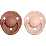 BIBS De Lux silicone pacifiers woodchuck/blush 1×2 pcs, one size