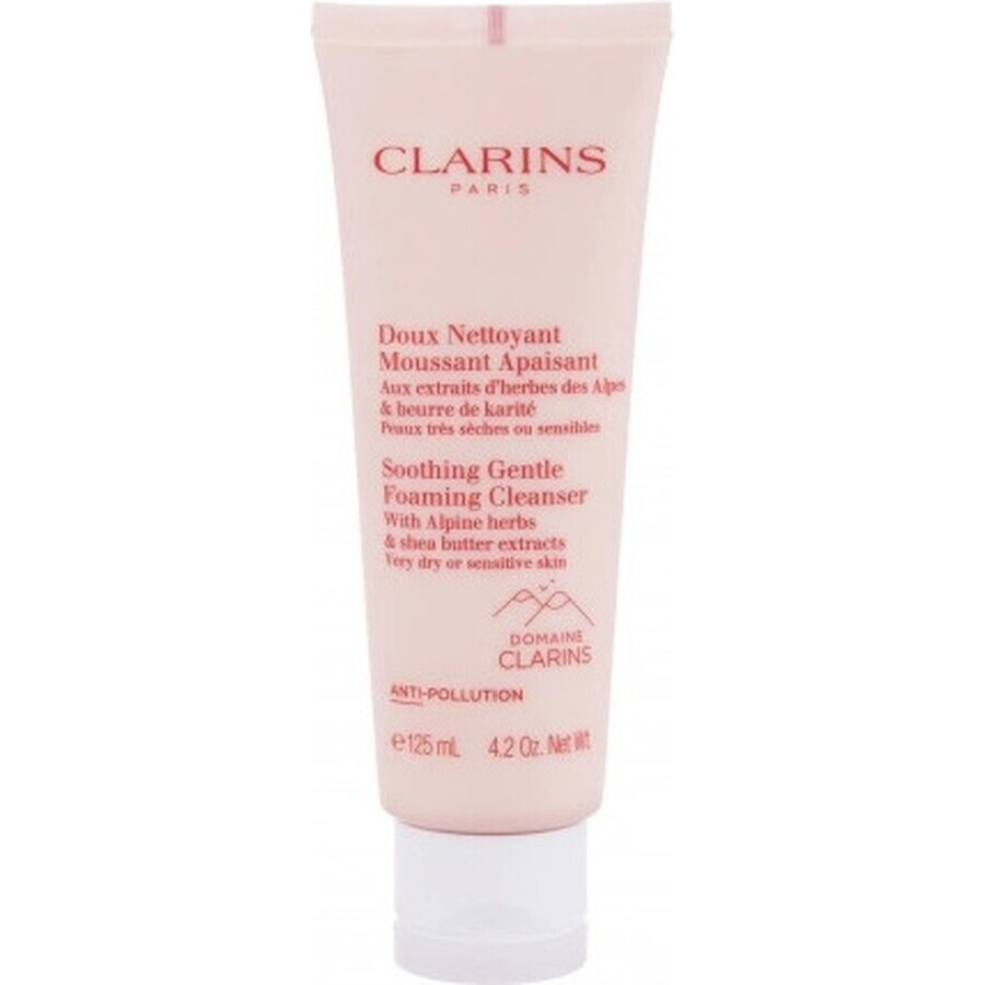 Clarins Espuma Limpiadora Suave para Pieles Muy Secas a Sensibles 1×125 ml, espuma limpiadora