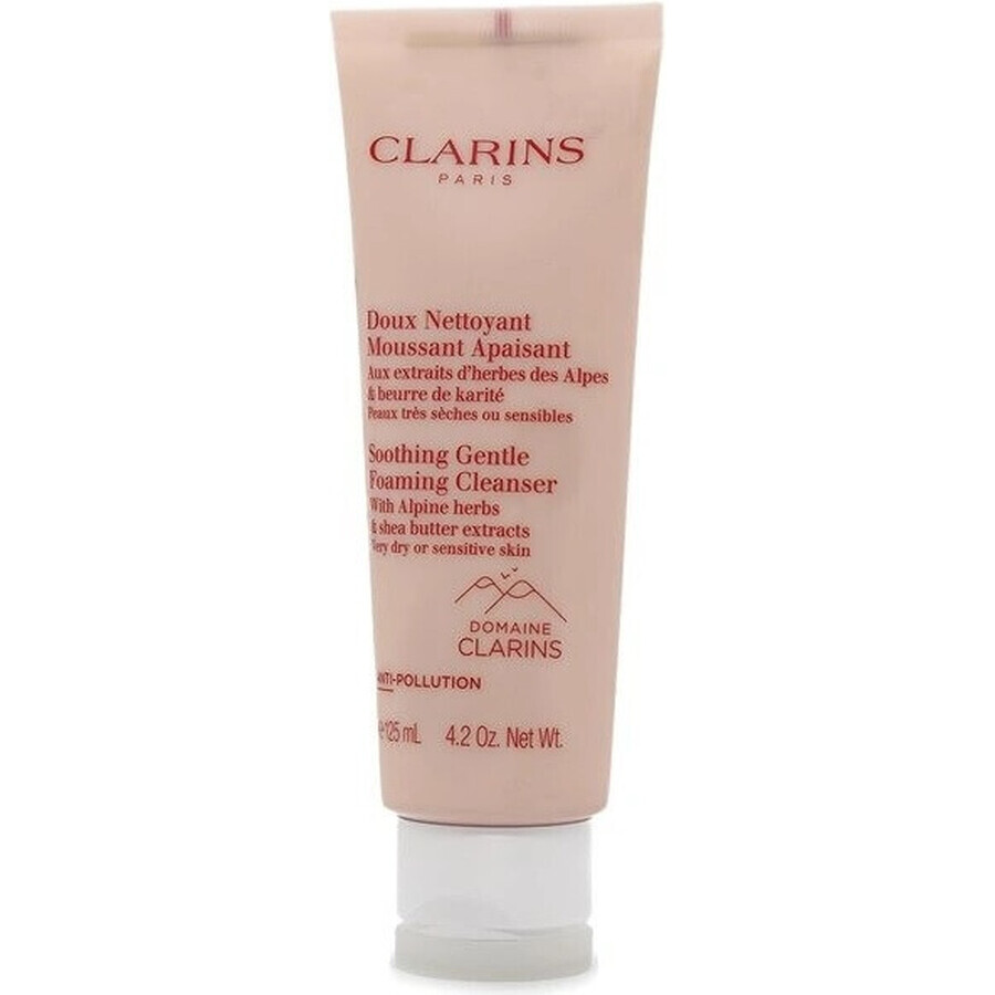 Clarins Espuma Limpiadora Suave para Pieles Muy Secas a Sensibles 1×125 ml, espuma limpiadora