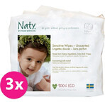 Eco by Naty Lingettes humides sans parfum pour peau sensible 1×168 pcs, lingettes humides