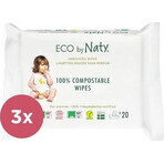 Eco by Naty Lingettes humides sans parfum pour peau sensible 1×168 pcs, lingettes humides