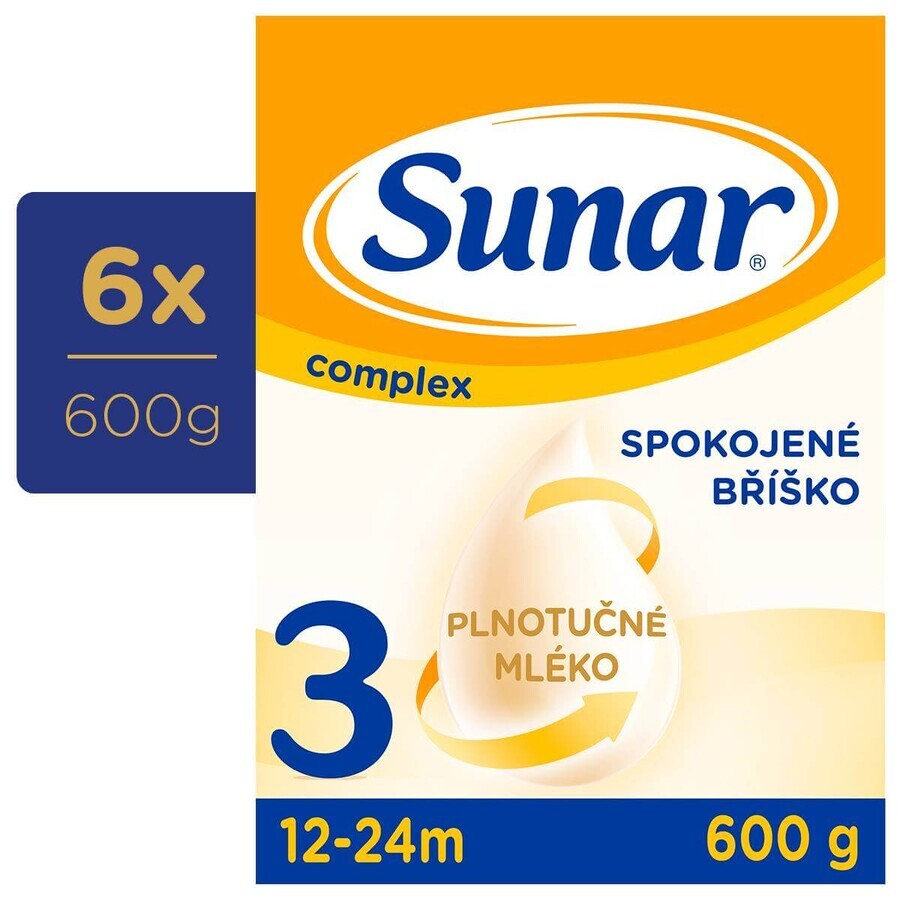 Sunar Complex 3 6×600 g, zuigelingenmelk, vanaf 12 maanden