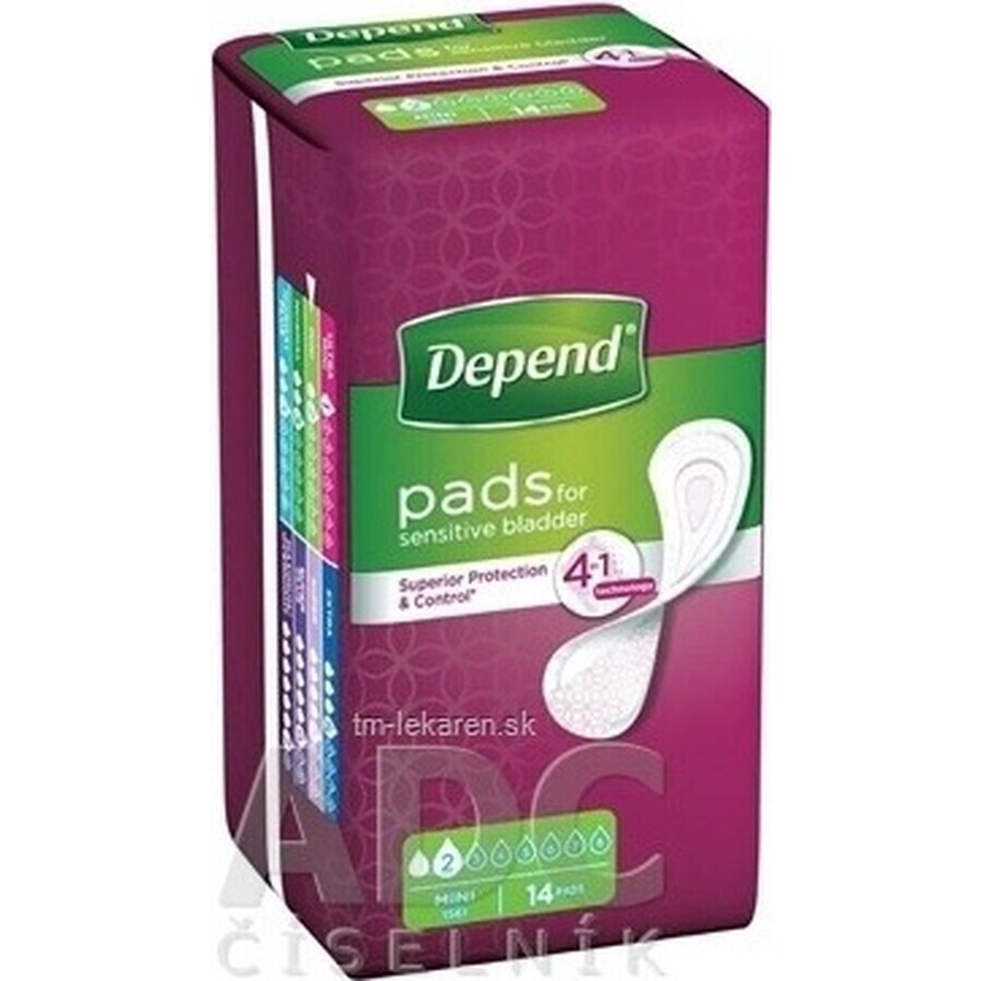 DEPEND MINI 1×14 stuks, incontinentiemateriaal