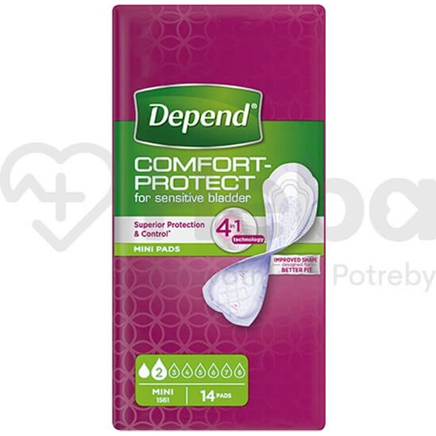 DEPEND MINI 1×14 stuks, incontinentiemateriaal