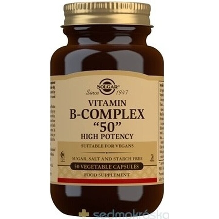 Solgar Vitamin B-complex high potency 50 capsules 1×50 cps, dietary supplement