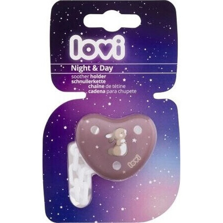 LOVI Night&Day fată suzetă lanț 1×1pcs, lanț suzetă