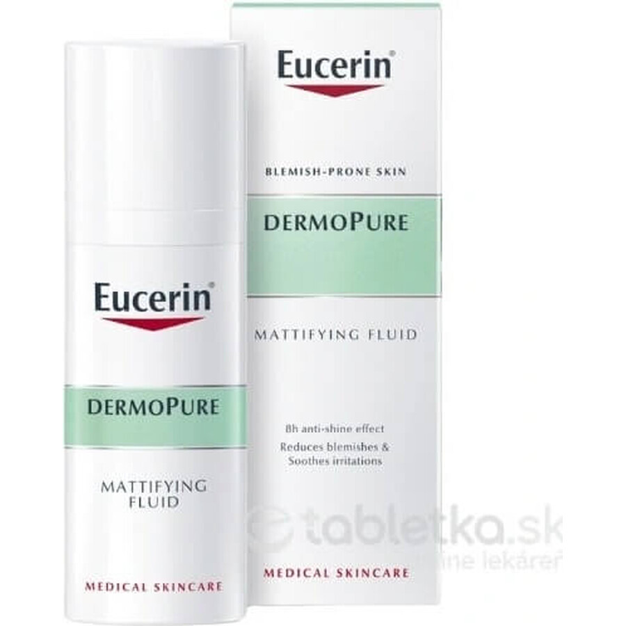 Eucerin DERMOPURE émulsion matifiante 1×50 ml, peau à problèmes