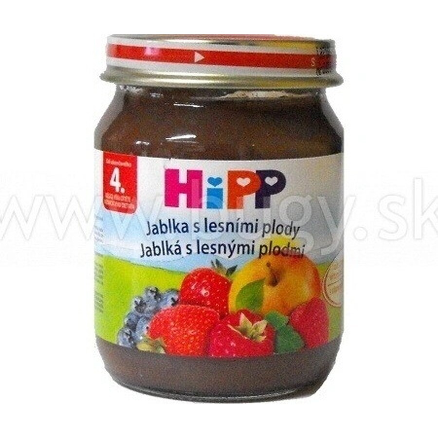 HiPP Supliment de fructe Mere cu fructe de pădure 1×125 g, supliment de fructe pentru copii