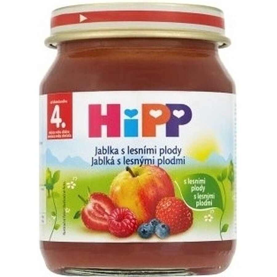 HiPP Supliment de fructe Mere cu fructe de pădure 1×125 g, supliment de fructe pentru copii