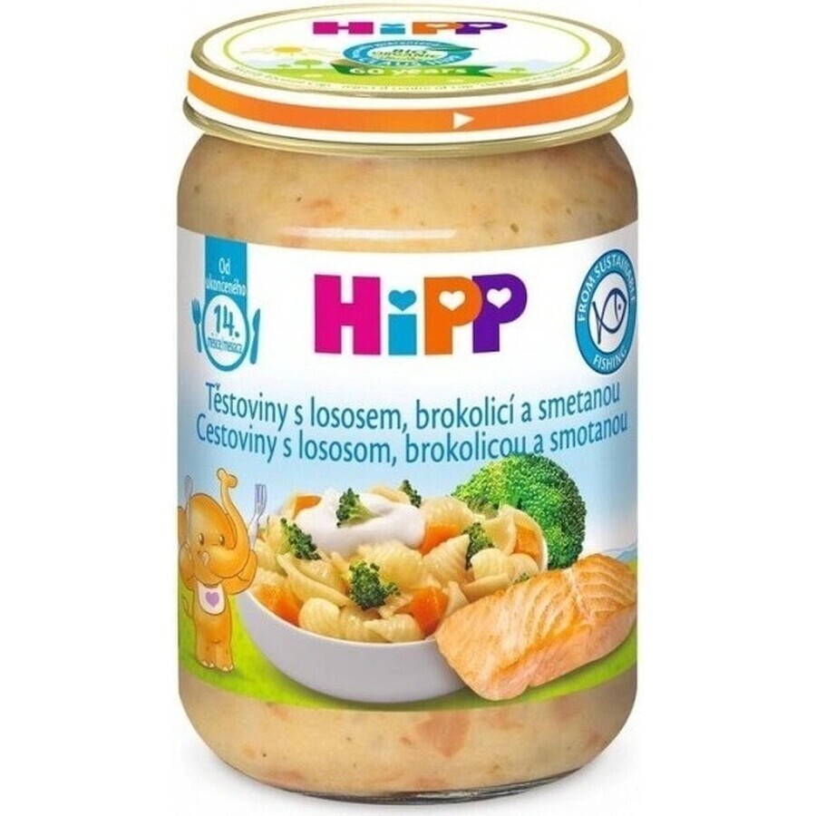 HiPP Pasta with salmon, broccoli and cream from the UK. 14 months 1×250 g, baby meat appetizer