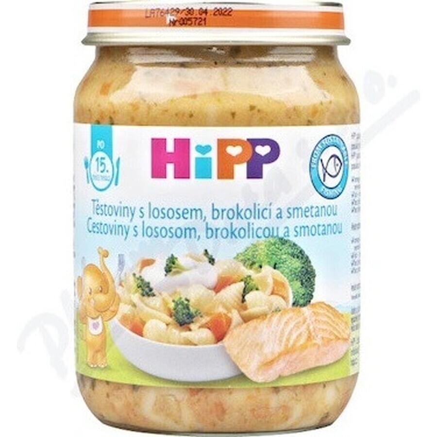 HiPP Pasta with salmon, broccoli and cream from the UK. 14 months 1×250 g, baby meat appetizer