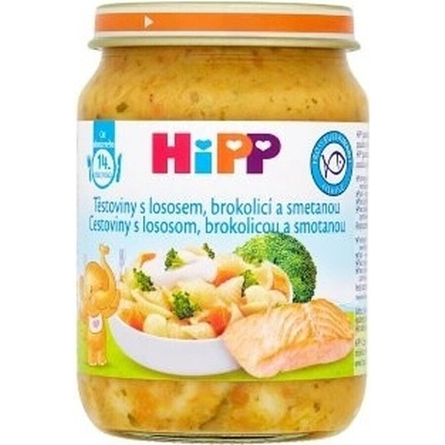 HiPP Pasta with salmon, broccoli and cream from the UK. 14 months 1×250 g, baby meat appetizer