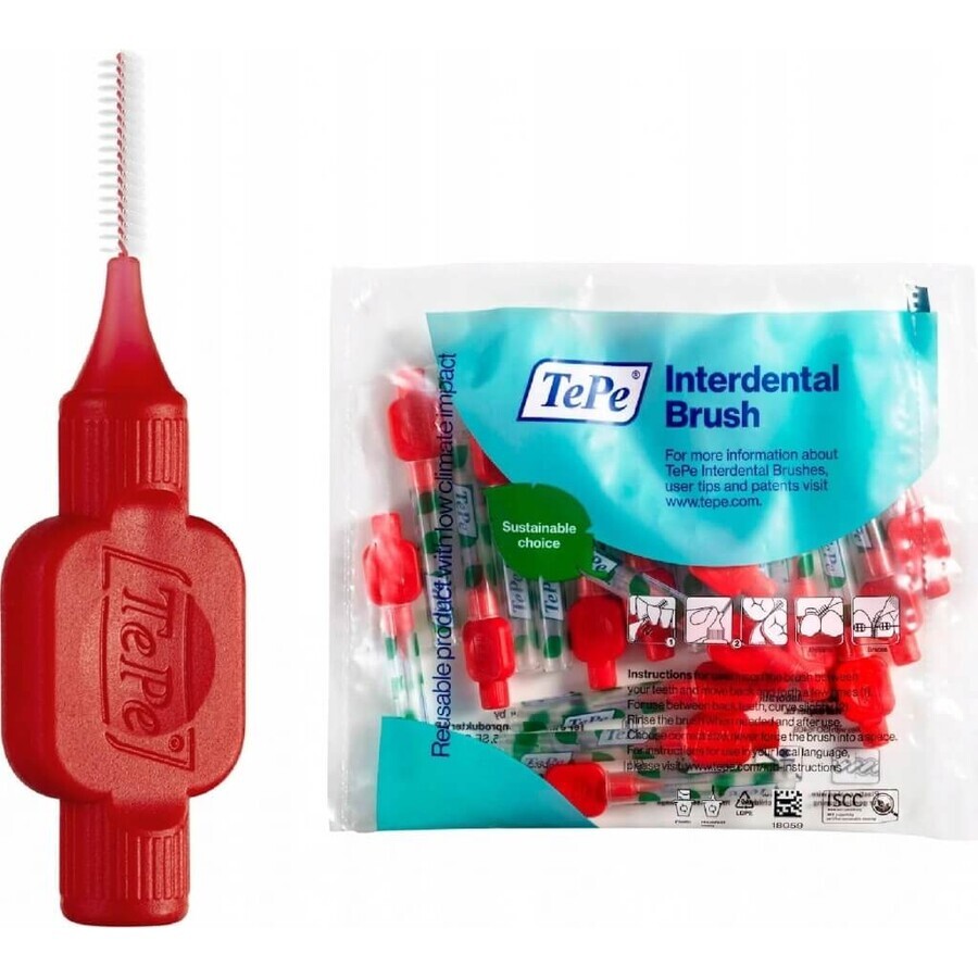 TOOTH K TEPE ID-B ID-B 0.5 25KS CERVENA INTERDENTAL 1×25 pcs, interdental toothbrush