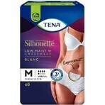 TENA Silhouette Normale Vita Bassa Blanc M 1×6 pezzi, biancheria intima per incontinenza da donna