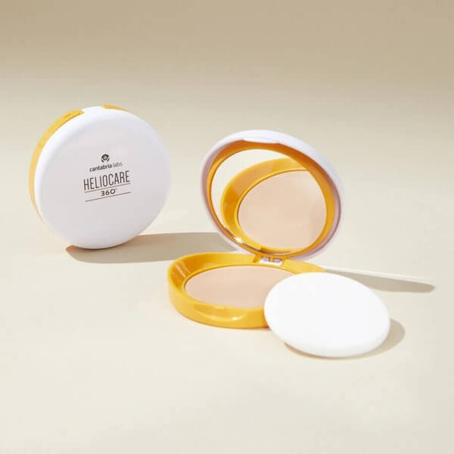 Heliocare 360° Oil-Free Compact Pearl 1×10 gr, foto maquillaje