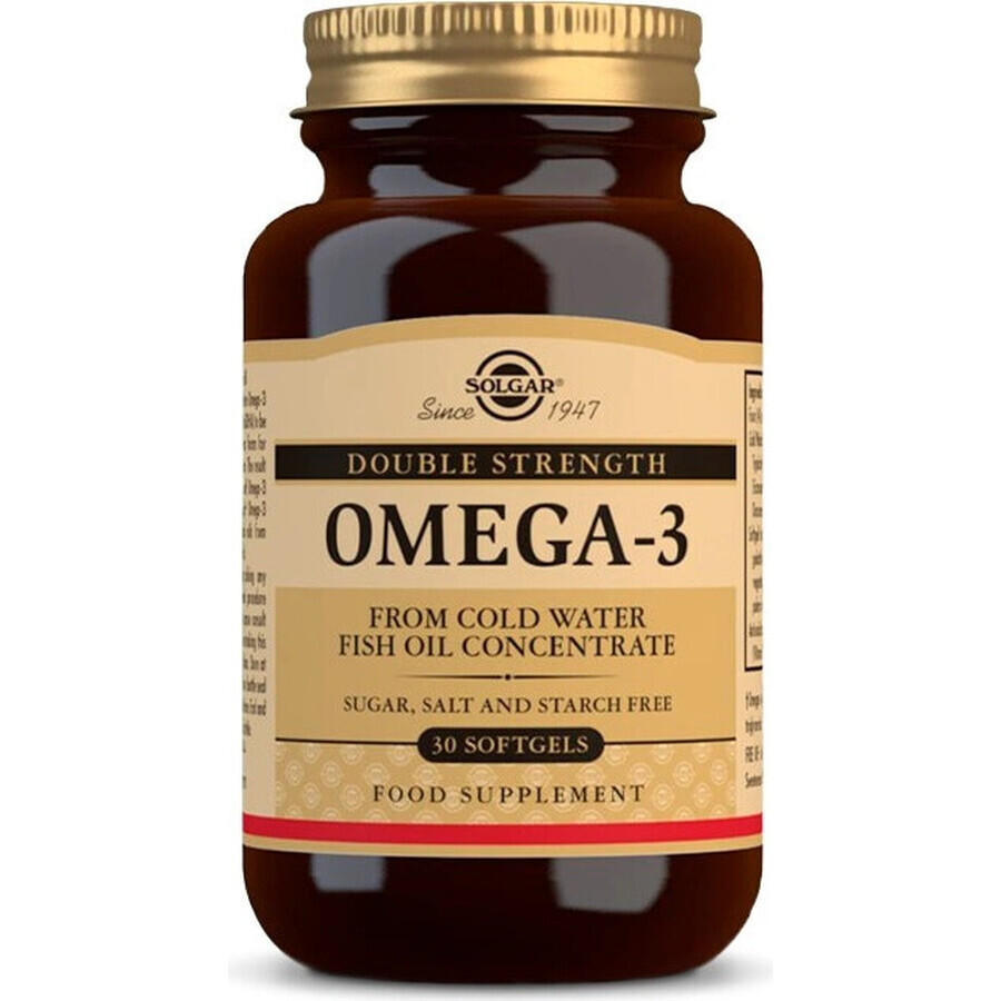 Solgar Omega-3 Dubbel Sterkte Koudwater Visolie 30 capsules 1×30 tbl