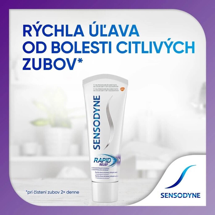 Sensodyne Rapid 1x75 ml, Zahnpasta für empfindliche Zähne