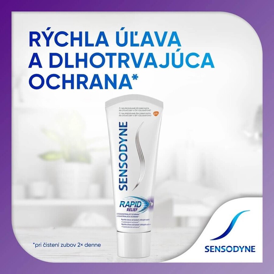 Sensodyne Rapid 1x75 ml, Zahnpasta für empfindliche Zähne