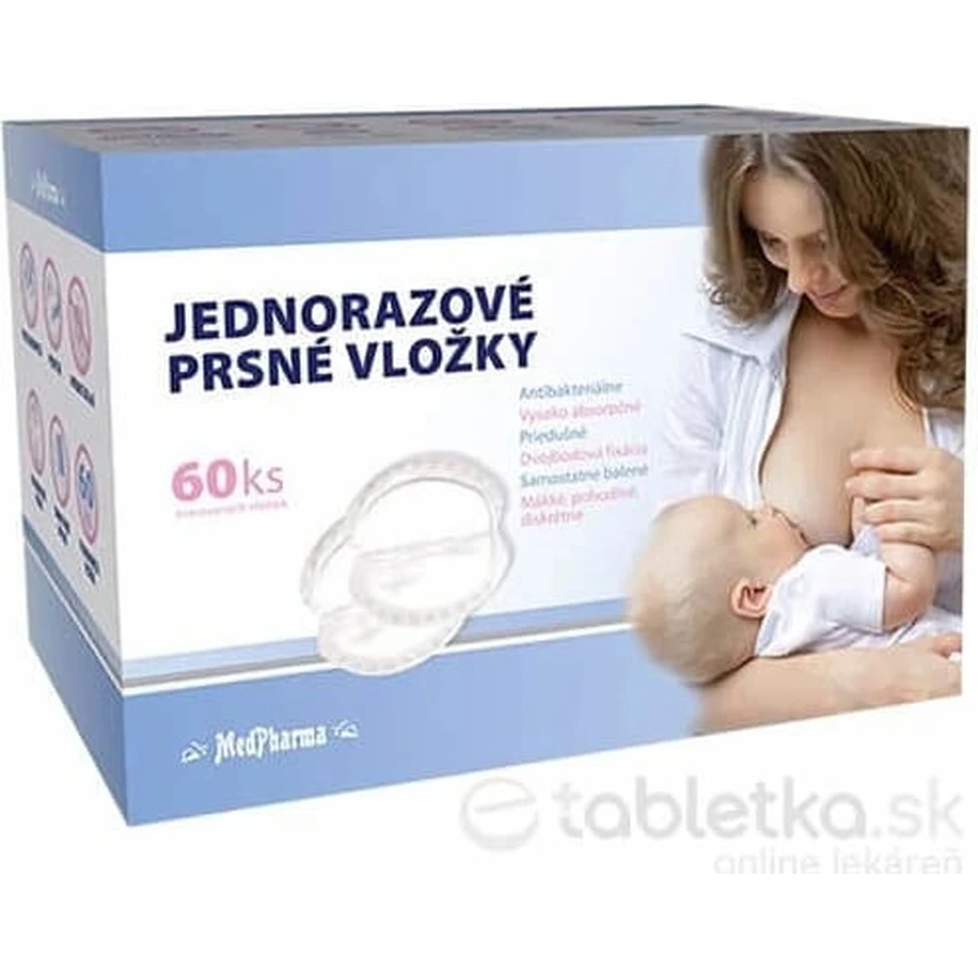 MedPharma SINGLE USE BREAST INSERTS 1×60 stuks, borstkompressen
