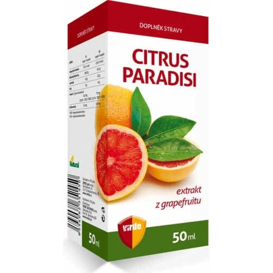 VIRDE CITRUS CITRUS PARADISI 1×50 ml, gouttes d'extrait de pamplemousse