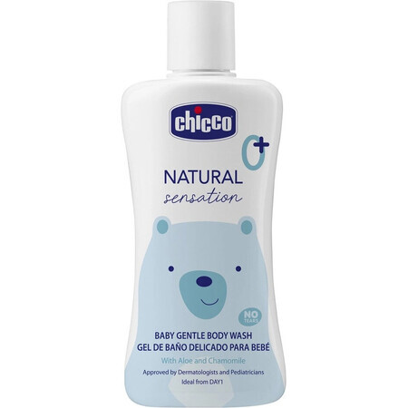 CHICCO Natural Sensation lichaamsshampoo met aloë en kamille 200ml, 0m+ 1×200 ml, lichaamsshampoo voor kinderen