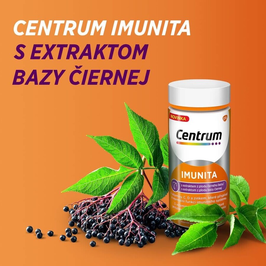 Centrum Immunity con extracto de saúco negro 1x60 cps, multivitamínico con vitamina C y D para reforzar la inmunidad