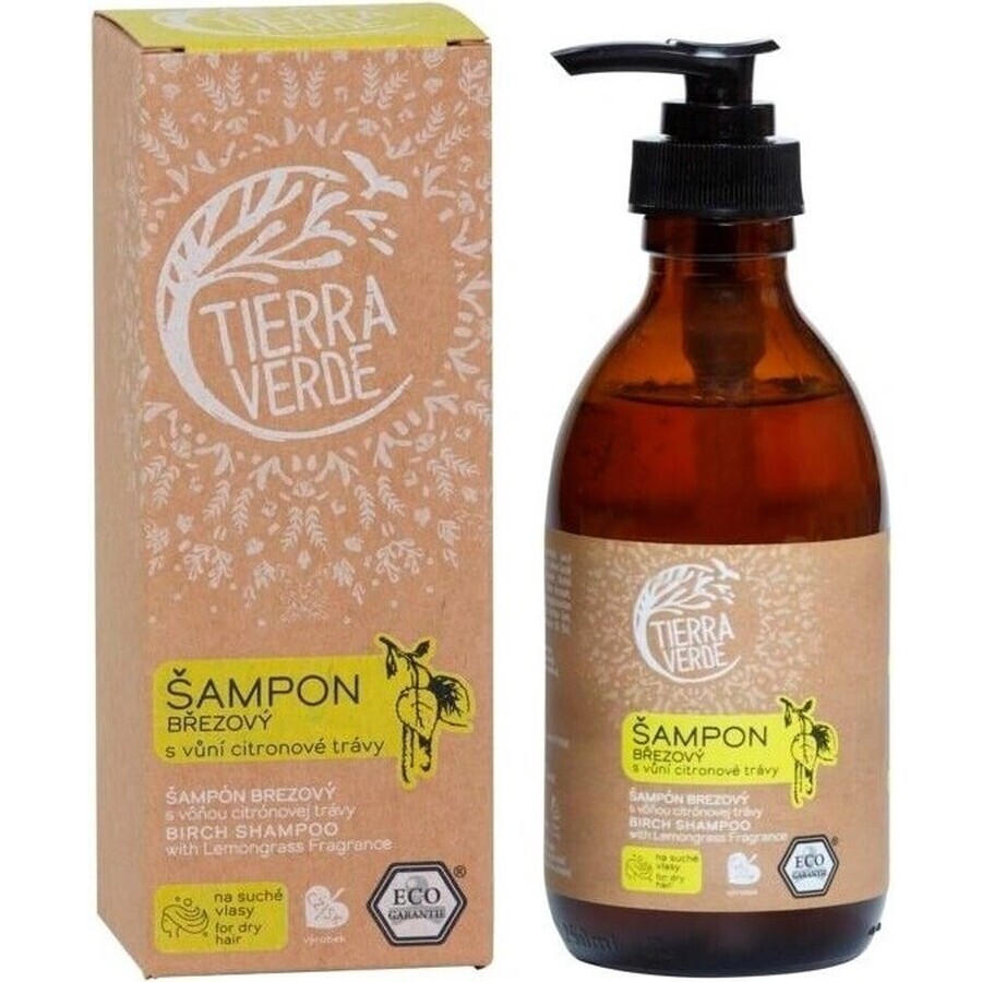 Tierra Verde Shp Brezovy Vona Citron Grass 1×230 ml, verzorgende shampoo voor droog haar