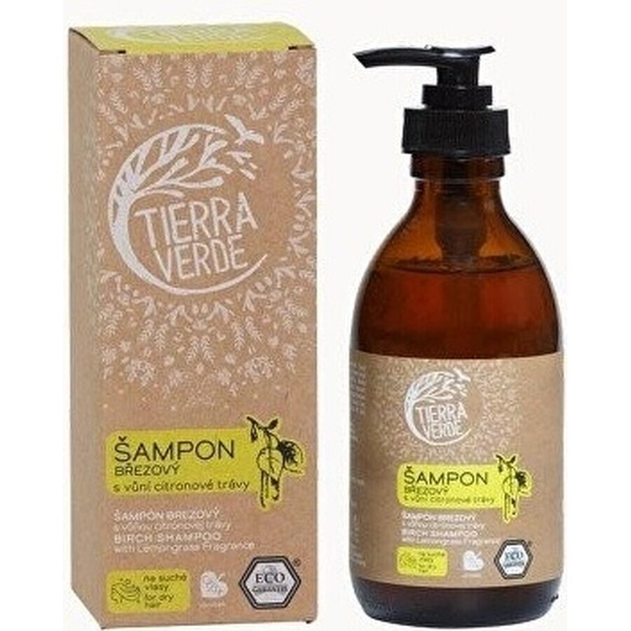 Tierra Verde Shp Brezovy Vona Citron Grass 1×230 ml, verzorgende shampoo voor droog haar