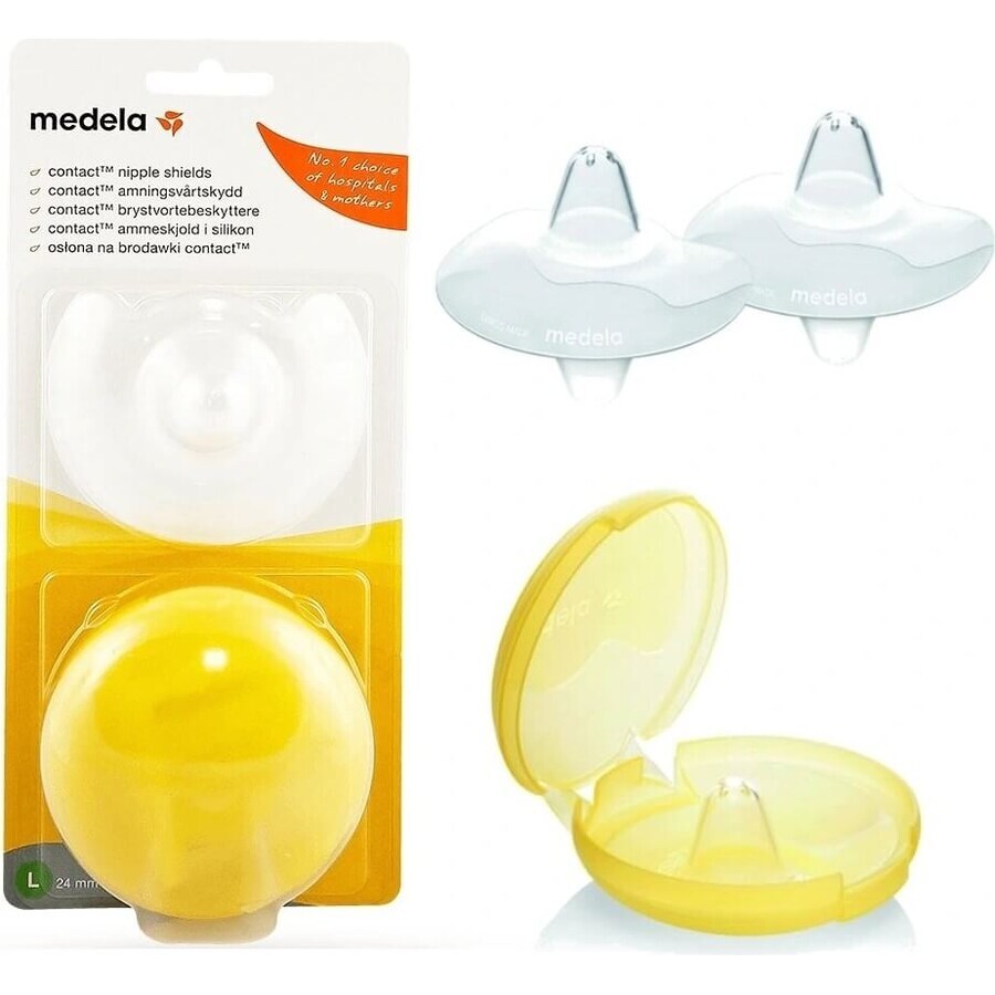 Medela Contact capace de alăptare - M (20 mm) 1×1 buc, capace de alăptare