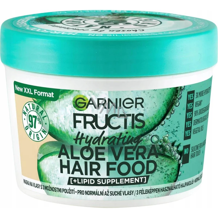 Garnier Fructis Hair Food Hydrating Aloe Vera Mask for normal to dry hair, 400 ml 1×400 ml, hair mask