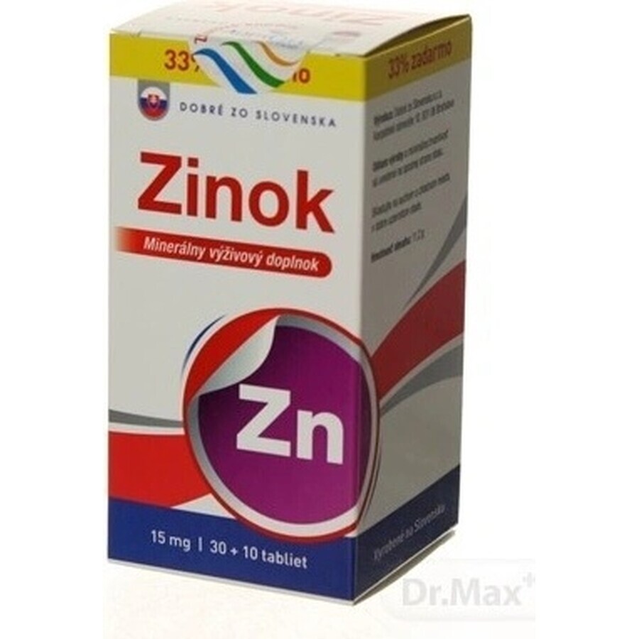 Bun de la SK Zinc 15 mg 1×40 tbl, 30+10 gratuit