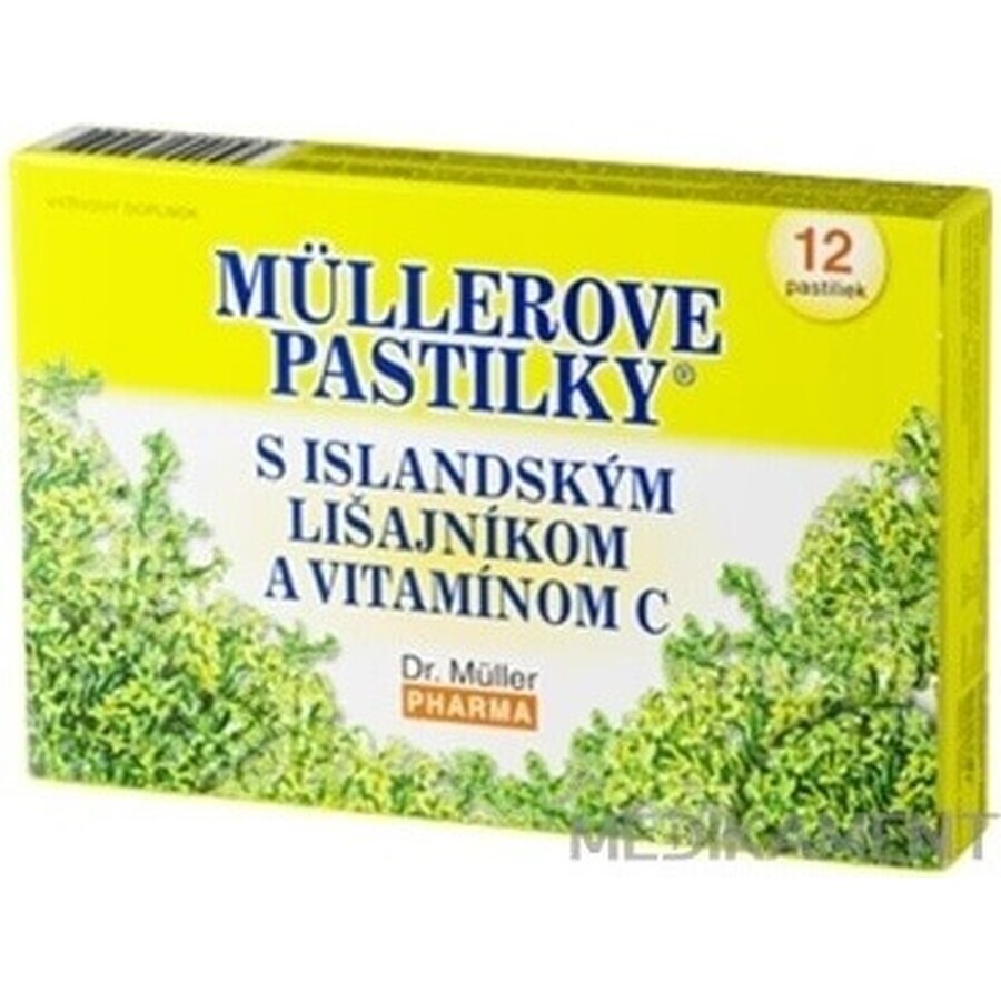 MÜLLER EILAND ZUIGTABLETTEN. KORSTMOS EN VIT. C Suikervrij 1x12 stuks