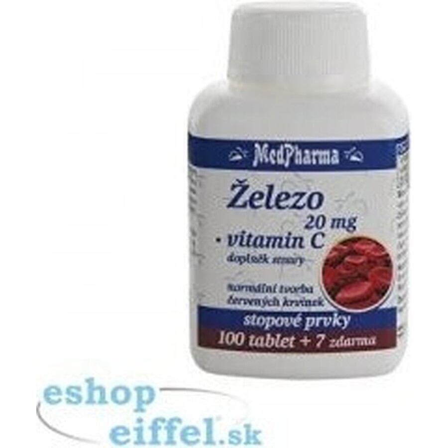 MedPharma IRON 20MG + Vit. C 1×107 tbl, IRON + Vitamine C