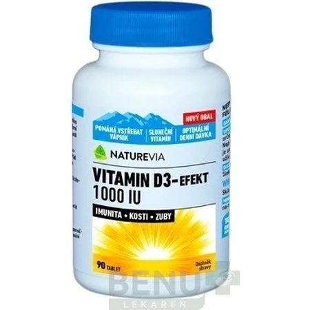 NATUREVIA VITAMINE D3 EFFECT 1000 IE 1×90 st, voedingssupplement
