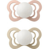 BIBS Couture succhietto ortodontico in gomma naturale 2 pezzi 1×1 pezzo - misura 1, blush night/vanilla night