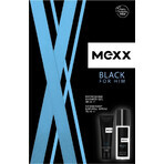 MEXX BLACK MAN deodorant 75ML + shower gel 50ML 1×1pc, cosmetic set for men