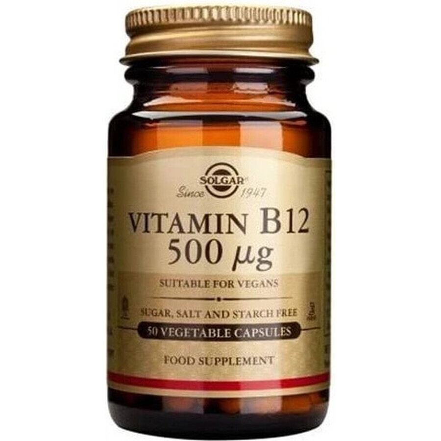 Solgar Vitamina B12 500 μg 50 cápsulas 1×50 cps