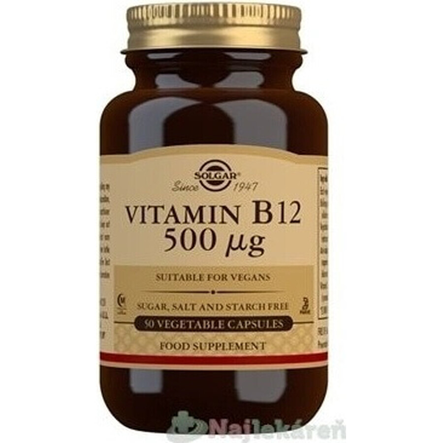 Solgar Vitamina B12 500 μg 50 cápsulas 1×50 cps