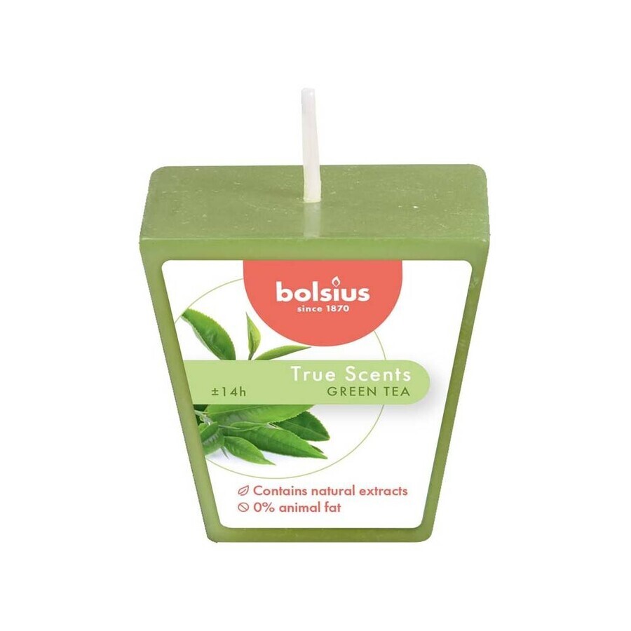 Bolsius Aromatic 2.0 Candela votiva profumata al tè verde 1×1 pz, dimensione 48 mm