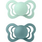 Ciucci ortodontici in silicone BIBS Couture 2 pezzi 1×1 pezzo - misura 1, menta settentrionale/isola di mare