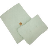 EKO 2-delige mousseline ledikant set Mint 30x40 cm, 75x100 cm