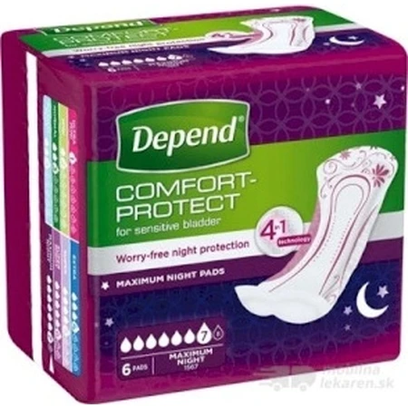 DEPEND MAXIMUM incontinentieverband voor vrouwen, 12,5x34 cm, absorptie 953 ml, 1x6 st.