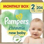 PAMPERS HARMONIE BABY DIAPERS V.2 4-8KG 204KS 1×204 pcs, couches taille 2