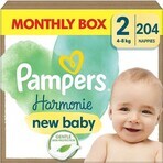 PAMPERS HARMONIE BABY DIAPERS V.2 4-8KG 204KS 1×204 pcs, couches taille 2