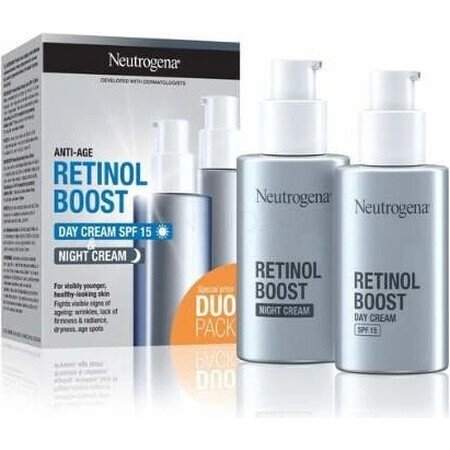 NEUTROGENA® Retinol Boost DUOPack anti-aging dagcrème SPF15 + nachtcrème 2x50ml 2×50ml, anti-aging crème