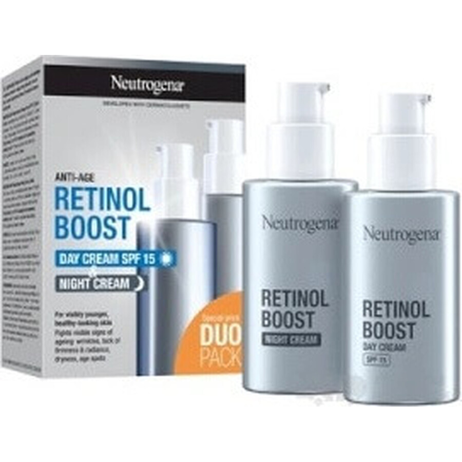 NEUTROGENA® Retinol Boost DUOPack anti-aging dagcrème SPF15 + nachtcrème 2x50ml 2×50ml, anti-aging crème