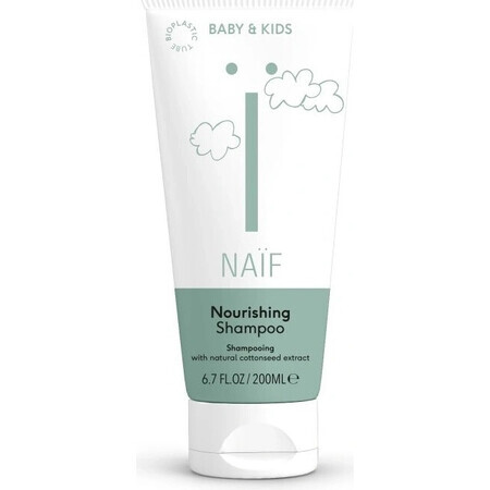 Shampooing nourrissant pour bébés et enfants NAÏF 1×200 ml, shampooing pour bébés